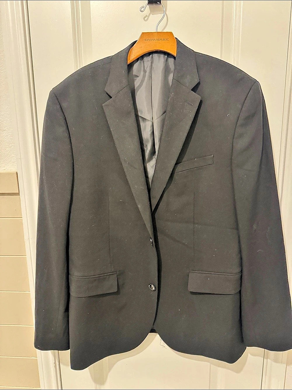 H&M Slim Fit Suit Jacket Men's Black Size 44R